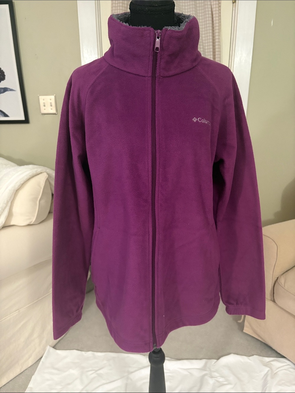 Columbia Purple Full-Zip Fleece Jacket